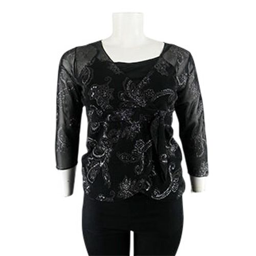 Blouse transparente imprimé fleurs - Fiorella di verdi - Taille T4 - Label Emmaus - Modalova