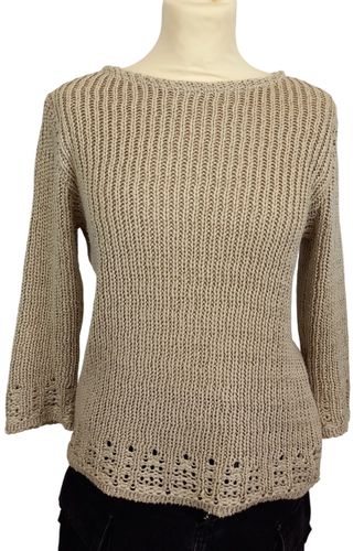 Pull beige en crochet " CUKLER" - Label Emmaus - Modalova