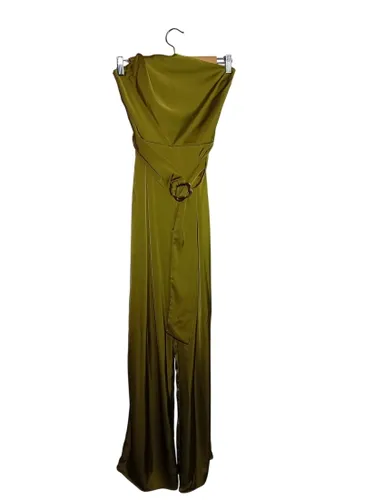 Combinaison Pantalon Satinée Vert Olive (V3786) - Zara - Modalova