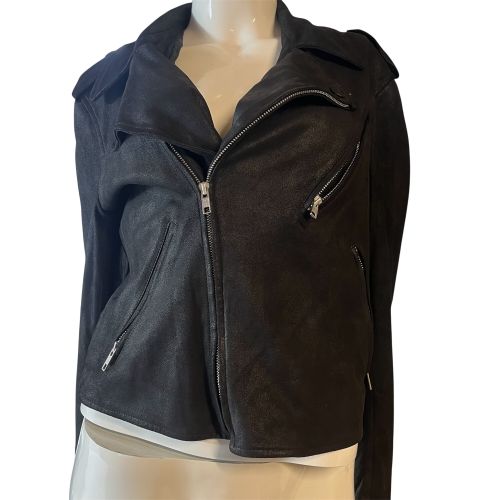 Veste style perfecto " " , -sérigraphie Rock n'roll - Pièce de collection-Taille S - Agnès b - Modalova