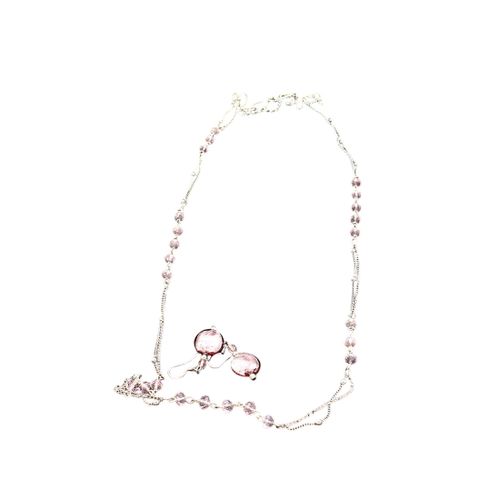 Collier boucles d'oreille couleur rose et - Label Emmaus - Modalova