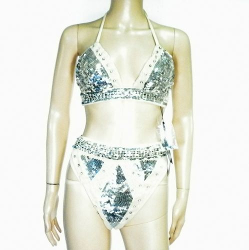 Maillot de bain Argent Taille 38 - prettylittlething - Modalova