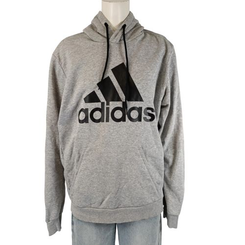 Sweat à capuche chiné grand logo noir poche kangourou coton taille M - Adidas - Modalova