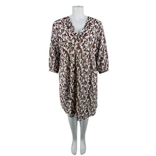 Robe blanche imprimé col V - Blanche porte - Taille 54 - Blancheporte - Modalova
