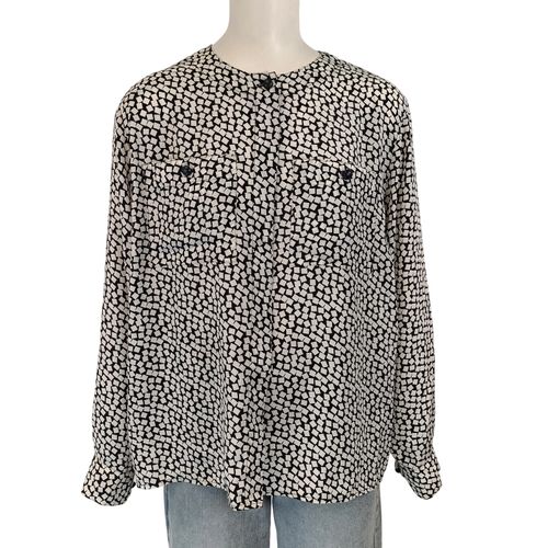 Blouse Lenvol graphique écru manches longues L/42 - Label Emmaus - Modalova