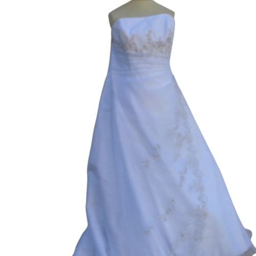 Magnifique robe de mariée blanche avec broderie et perles Taille 48 - Label Emmaus - Modalova