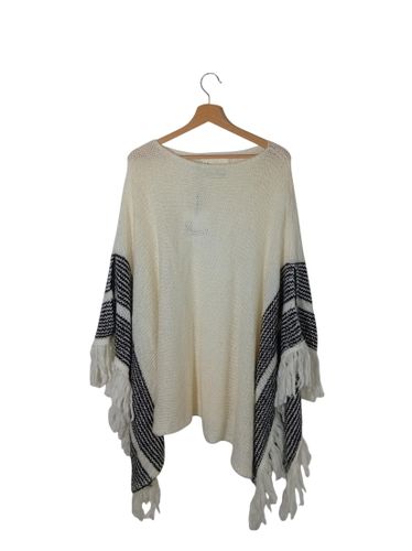 Poncho 8pm Maille Mohair Noir (T7003) - Label Emmaus - Modalova