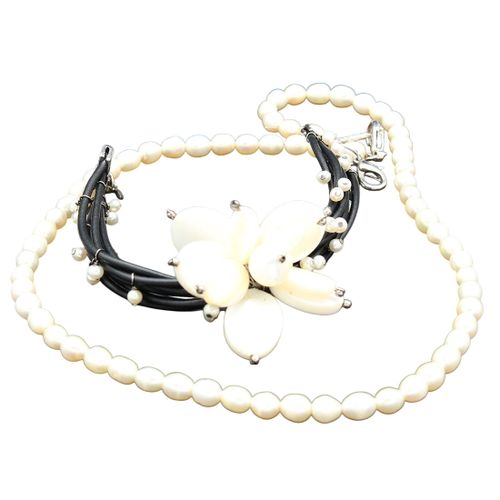 Ensemble perles d'eau douce et nacre - Label Emmaus - Modalova