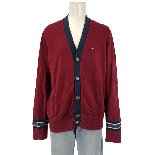 Gilet cardigan taille M – , col V, boutons, rayures - Tommy Hilfiger - Modalova