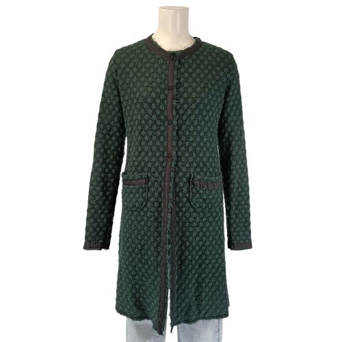 Gilet long noir motif graphique taille 2 - La Fée Maraboutée - Modalova