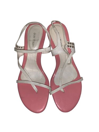 Susi Blaze — Sandales à talons avec brides fines et œillets — et blanc — Pointure 38 - Label Emmaus - Modalova