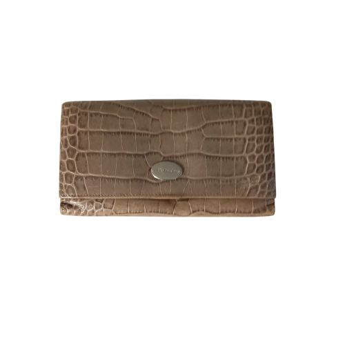 Portefeuille compagnon, en cuir finition imitation crocodile, de la marque Mac Douglas - Label Emmaus - Modalova