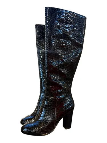 Bottes hautes à talons - Effet python vernis - Pointure 36 - Mellow Yellow - Modalova
