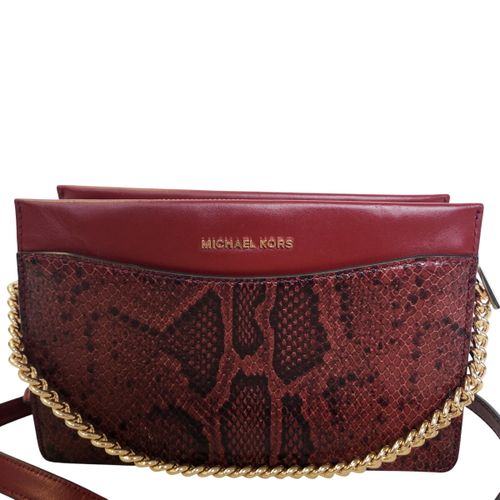 Sac bandoulière en cuir et effet serpent - Michael Kors - Modalova