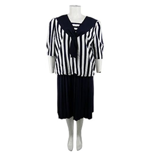 Robe marine à rayures - Taille 50 - Canda - Modalova