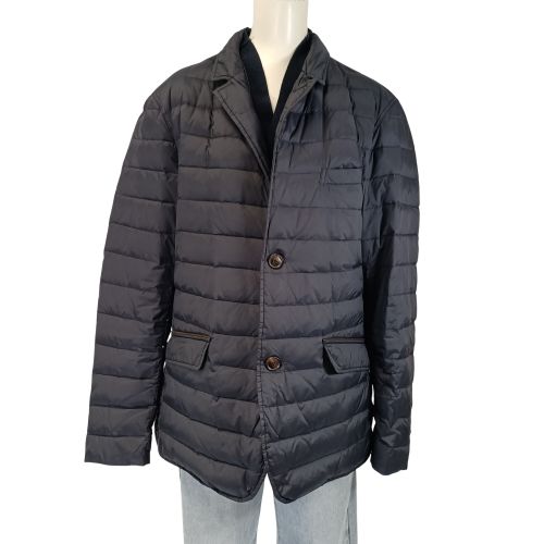 Veste matelassée Massimo Dutti XL marine doudoune légère chic mi-saison - Label Emmaus - Modalova