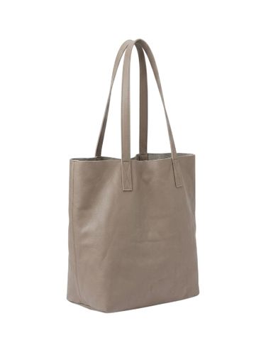 Cabas Aussie taupe en cuir lisse - Label Emmaus - Modalova