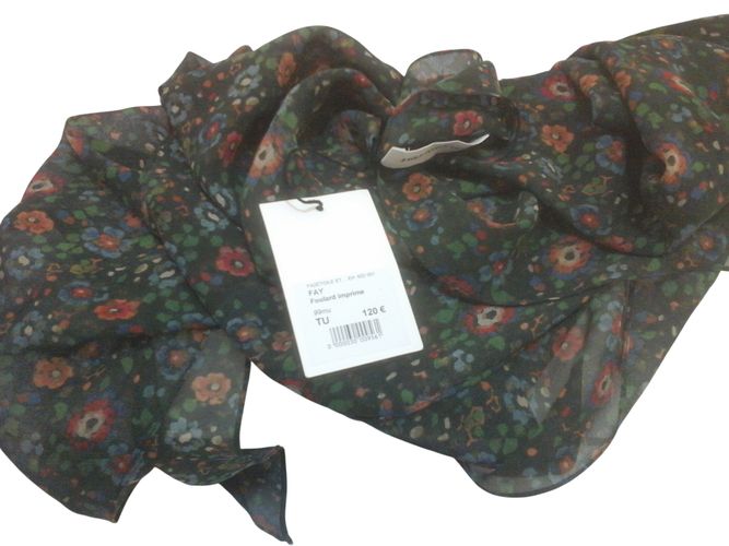 Foulard imprimé floral FAY - NEUF AVEC ÉTIQUETTE - Label Emmaus - Modalova