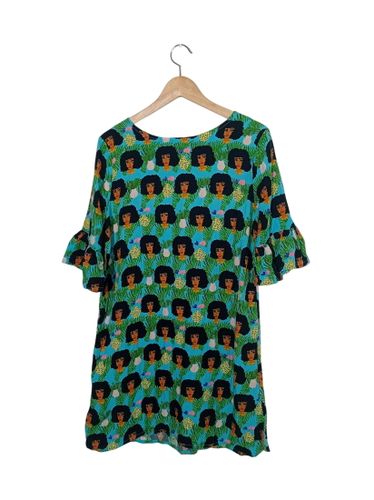 Robe Courte Pepaloves Motifs Tropicaux (V3756) - Label Emmaus - Modalova