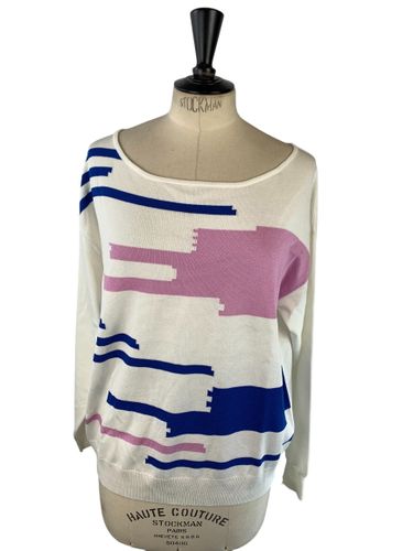 Riu Paris - Pull col bateau à motifs graphiques - écru - Taille L (estimé) - Label Emmaus - Modalova