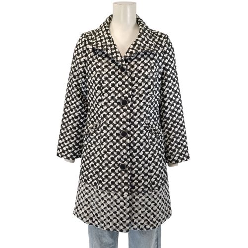 Manteau Lucy Paris taille 36 – Noir et , motif floral, coupe évasée - Label Emmaus - Modalova