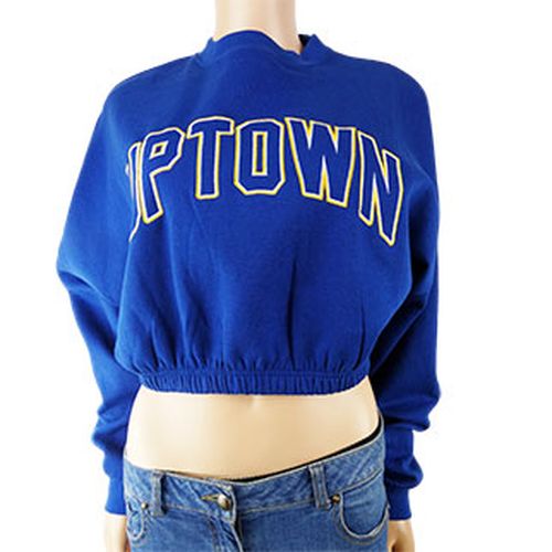 Sweat Crop-top - écriture brodée - Jennifer - XS - Jennyfer - Modalova