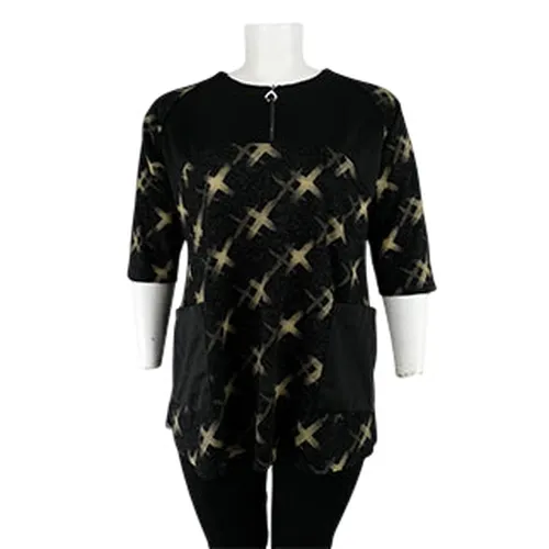 Blouse imprimé géométrique - Aruuzat - Taille 58 - Label Emmaus - Modalova