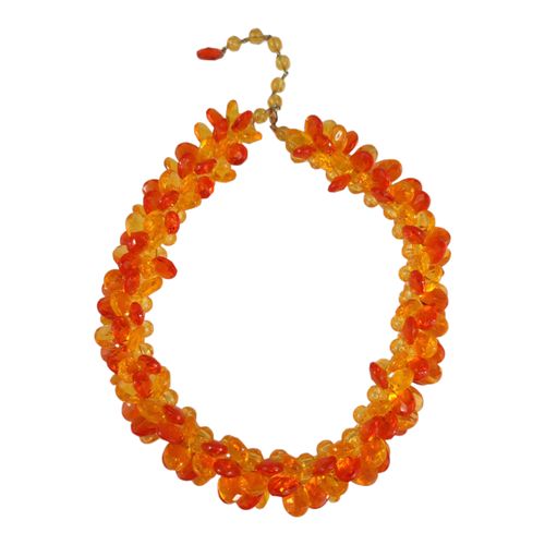 Collier en perles oranges et jaunes - Label Emmaus - Modalova