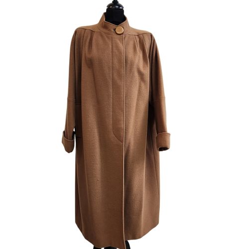 Manteau long vintage camel - Créations Varlay Paris - Label Emmaus - Modalova
