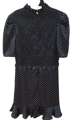 Robe courte marine à motifs - Taille 40 (L) - Sandro - Modalova