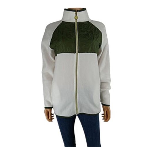 Veste polaire blanche/kaki zippée - Cosytech - Taille S - Label Emmaus - Modalova