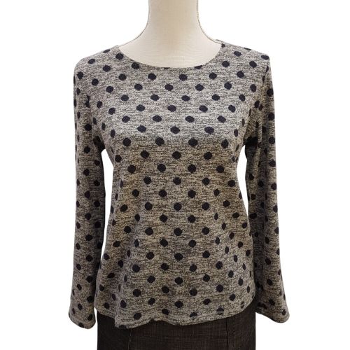 Top chiné à pois bleu marine - Taille 1 - Armand Thiery - Modalova