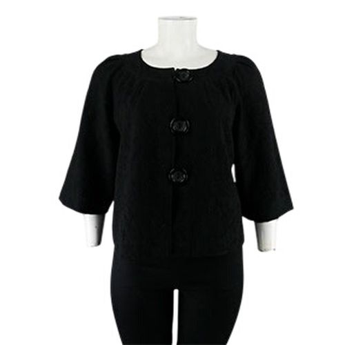 Veste noire imprimé fleurs - S.quise - Taille T6 - Label Emmaus - Modalova