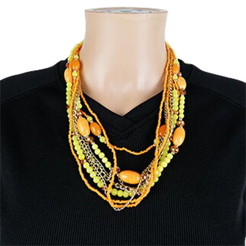 Collier et jaune à perles - Label Emmaus - Modalova