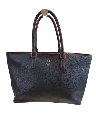 Sac cabas Jeans marine détails rouges 46x28 cm - Armani - Modalova