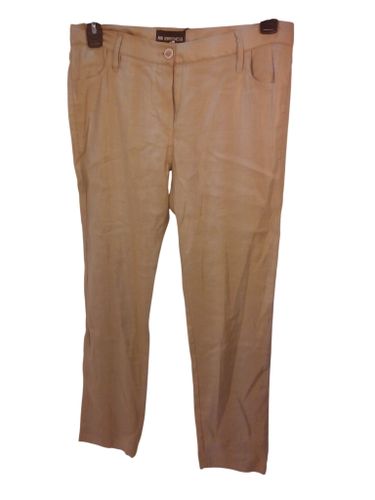 ¢Pantalon droit sable en lin et coton â€“ ANN DEMEULEMEESTERâ€¢ Taille : 40 franÃ§aise .â€¢ - Label Emmaus - Modalova