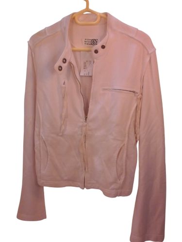 Veste de motard blanche / écru – MM6 MAISON MARGIELATaille : IT 44 (ce qui correspond à une taille 40 française / M).• - Label Emmaus - Modalova