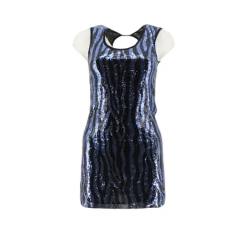 Robe courte noir/ en sequins - Taille 34 - Mim - Modalova