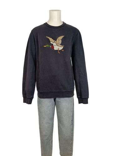 Sweat gris anthracite XS 100 % coton col rond canard brodé style vintage - Chevignon - Modalova