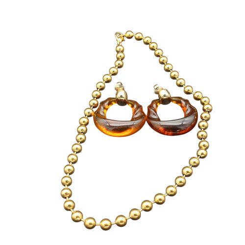 Collier en acier et boucles d'oreille à pince - Label Emmaus - Modalova