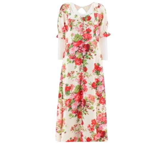 Robe écru imprimé fleurs - Hope&Ivy - Taille 40 - Label Emmaus - Modalova