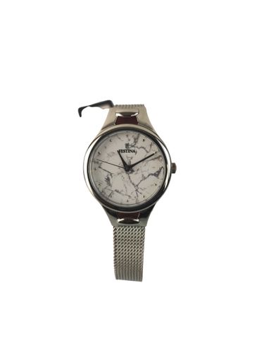 FESTINA - Montre dame - Cadran effet marbre et maille milanaise — Réf. F16950/E — Neuve avec étiquette et coffret (invendue) - Label Emmaus - Modalova