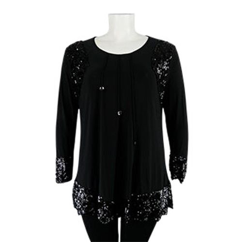 Blouse imprimée paillettes - Taille 4 - Label Emmaus - Modalova