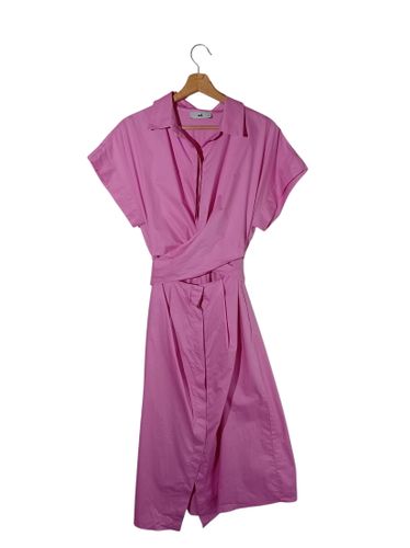 Robe Chemise Nouée Fuchsia Adl (T6973) - Label Emmaus - Modalova