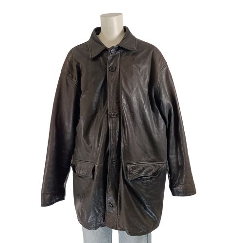 Veste cuir L avec doublure amovible, style trench vintage chic - Oakwood - Modalova
