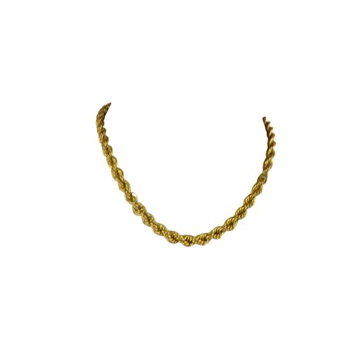 Collier maille torsadée plaqué vintage - Label Emmaus - Modalova