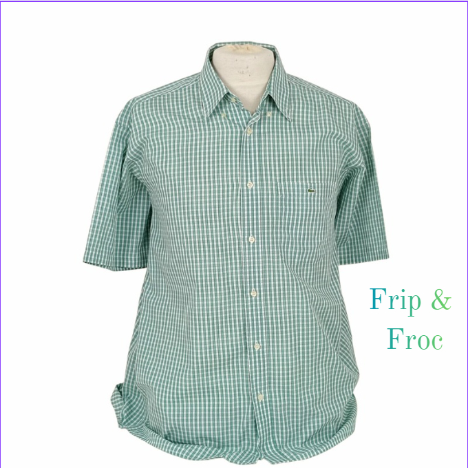 Chemise - et blanc - 100% coton - taille 41 = M/L (40/42) - Lacoste - Modalova