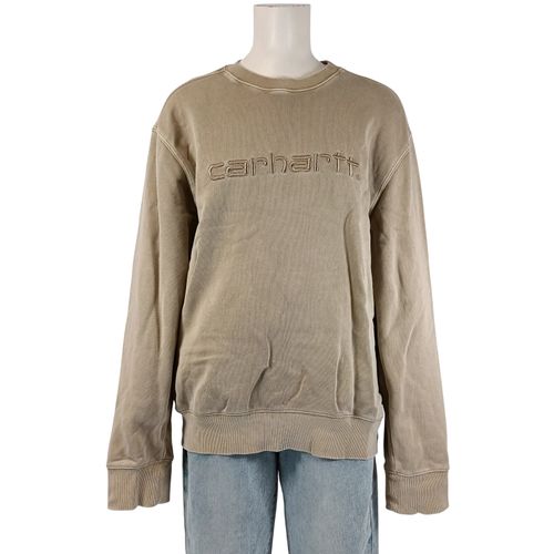 Sweat sable col rond logo brodé ton sur ton 100 % coton manches longues S - Carhartt - Modalova