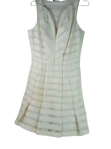Robe sans manches rayée Emperio , blanche modèle robe cocktail struct, made in Italy - Armani - Modalova