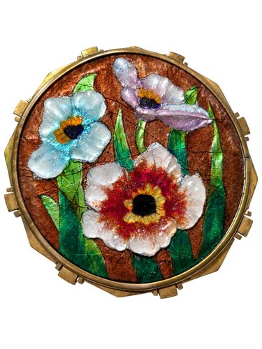 Broche en émaux de Limoges signé Bijoux Lourcat Limoges - Label Emmaus - Modalova